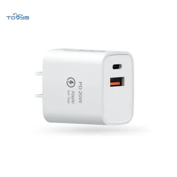Fast Delivery QC 3.0 Quick Charger Tooya 20W USB Dual Port QC PD FCP Wall Adapter