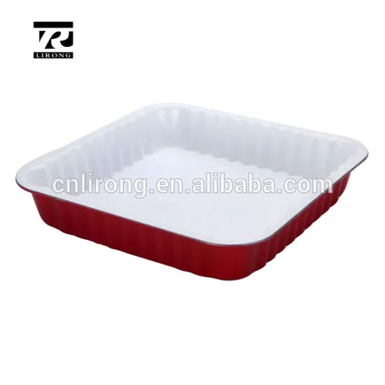 Carbon Steel Ceramic coating Flower Square Pan for Oven