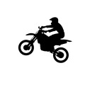 Car window truck outdoor sticker simple dirtbike dirt rider jumps rider Car Accessories