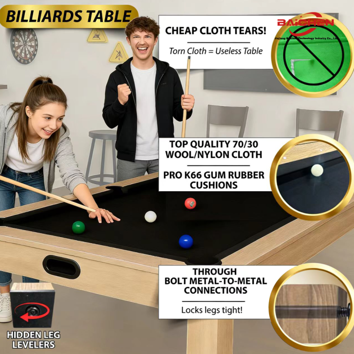 Ev Eğlencesi için Döner Bilardo Masası