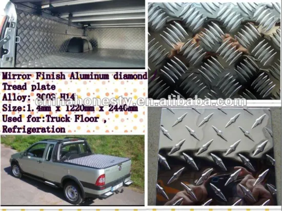 1050 1060 3003 5086 embossed Aluminum Plate for decorative metal