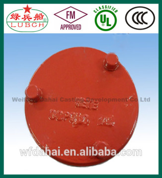 FM/UL Ductile Iron Sand Casting grooved Pipe End Cap