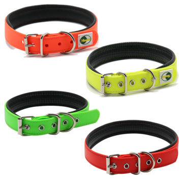 Adjustable Waterproof Luxury Soft Eva PVC Leather Dog Collar for Small to Large Dogs