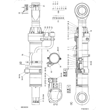 Excavator EX1800 Dipper Cylinder 4483219