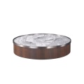 Rock plate round coffee table