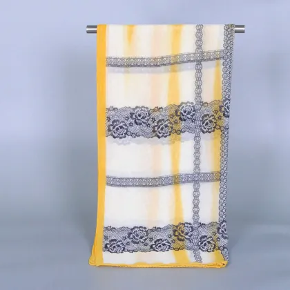 Lace Printed Thin Women Spring Chiffon Scarf