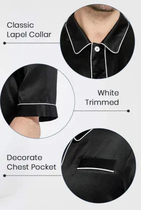 Men's Pajamas Pants Sets Silk 19 Momme Sleepwear