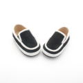 Black Boy Boat shoes Leather kids casual shoes
