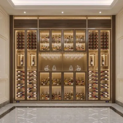 Stainless Steel Wine Cabinet with Temperature Control