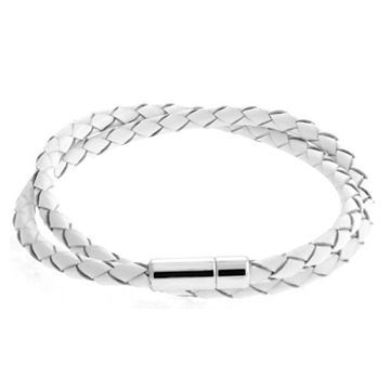 Personalized leather bracelets, pure white color, suitable for both male and female