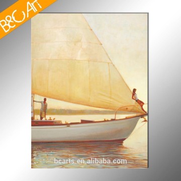 Attractive sailing boat ocean seascape canvas reprint paintings