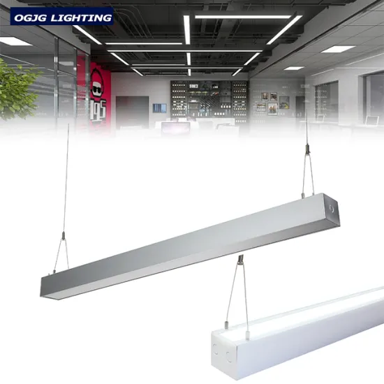 Customized School Library LED Lighting: Linear Suspension Pendant Tubes