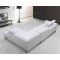 Modern White Leather-made Sectional Sofa