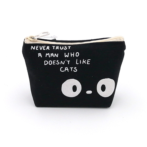 Canvas Coin Purse Cat element canvas coin purse Factory