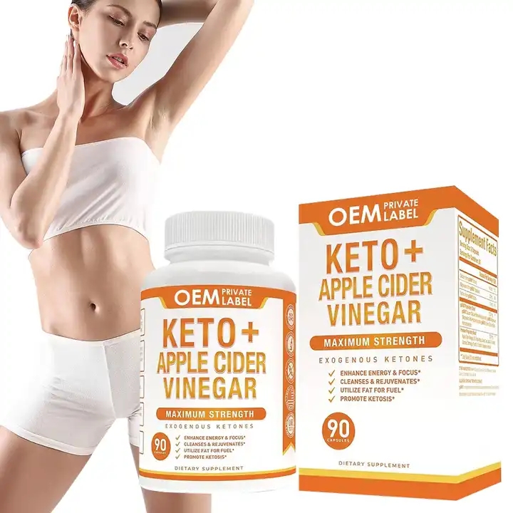 Capsules minces de vinaigre de cidre de pomme keto avec mère