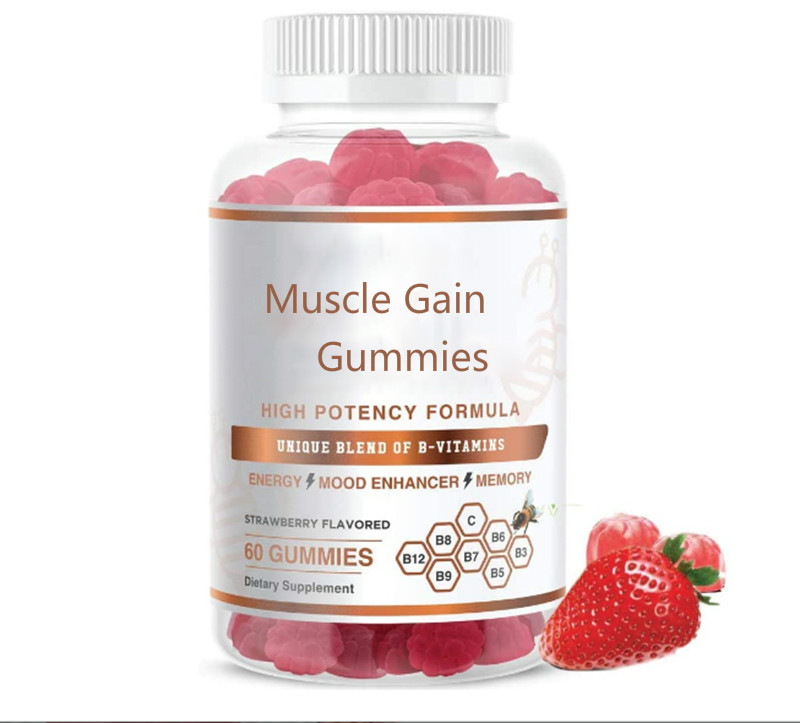 OEM/ ODM 100% Vegan Muscle Weight Gain Gummies Appetite Stimulant And Weight Gainer Gummies