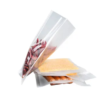 Transparent embossed vacuum bags for frozen food packing