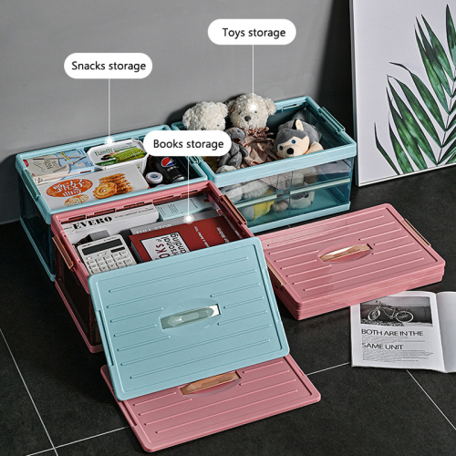 Portable Folding Stackable Storage Box with Lids