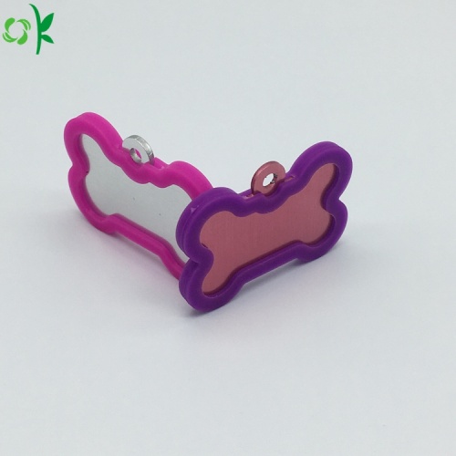 Cute Silicone Pet Tag Protective Holder