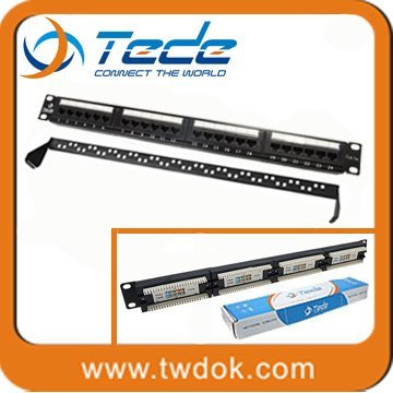 19" UTP CAT5e Patch Panel 24 Port Patch Panel made in china