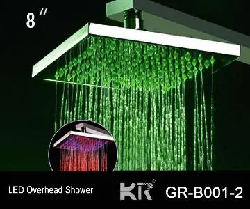 led lights overhead shower, rainfall shower heads