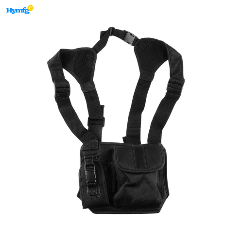 Multifunction Black Fabric Outdoor Vest