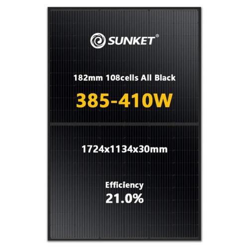 Sunket νέα ενέργεια All Black 410W Stock