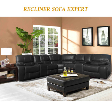 현대 거실 코너 reclining sectional sofa.