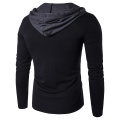 Männer schlanker fit leichter T -Shirt Hoodie