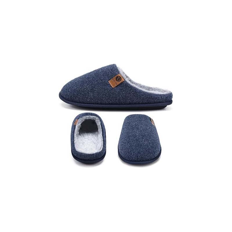 ONCAI Men's Comfort Memory Foam Wear-Resistant Slippers