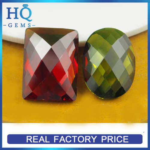 Oval Cubic Zircon Facet Flat CZ Manufactures Semi Precious Olive