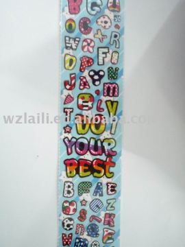 Letter golden card sticker