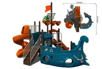 Pirateship Kids Outdoor Playground Equipment for Amusement