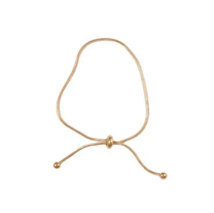 Yiwu Aceon Stainless Steel Snake Chain Anklet with Adjustable Beads