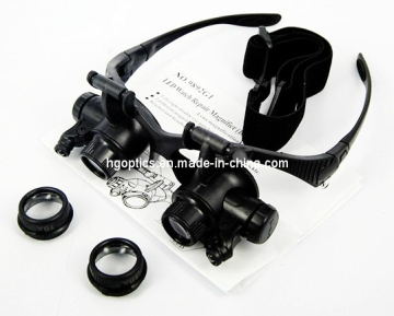 10X 15X 20X 25X Four Magnifications LED Light Glasses Style Eyewear Magnifier