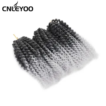 Wholesale Grey Marlybob Marlybob Kinky Curl  8 Inch Afro Mali bob Kinky Curl Crochet Braiding Hair Extension for Women