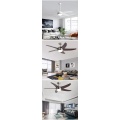 Wood blades vintage ceiling fan with led