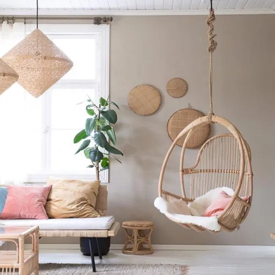 Outdoor Garden Swing: Full Steel Rope Patio Swing Chair for Courtyard