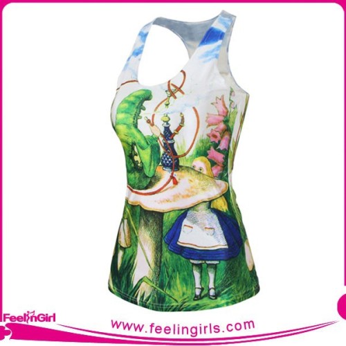 Wholesale New Design Lovery Girl Women Spandex Tank Tops