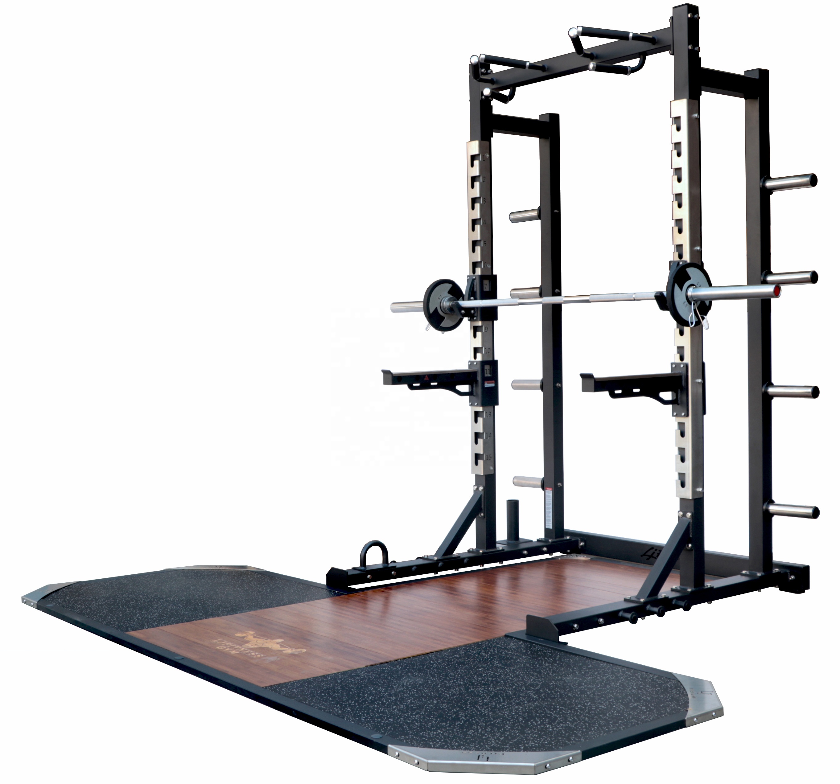 Power cage squat rack pull-up bar multi functional