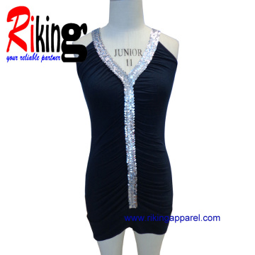 Fashion Ladies Garment Sequins Dress (RKD1379)