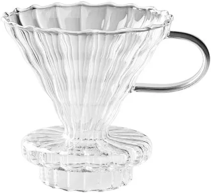 Pour Over Coffee Set: Borosilicate Glass Cone Dripper and Accessories