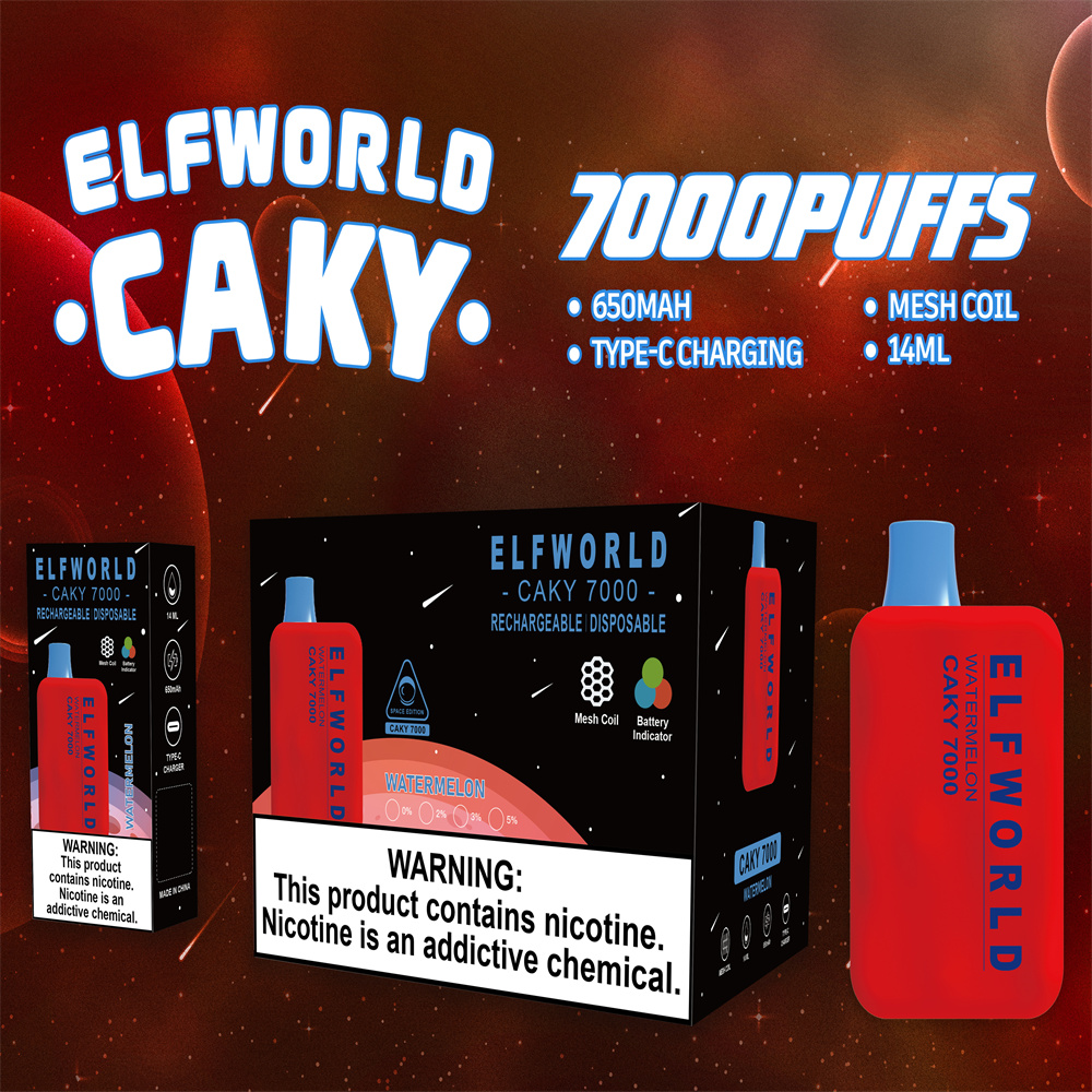 Elfworld Caky 7000 Puffs Vape descartável