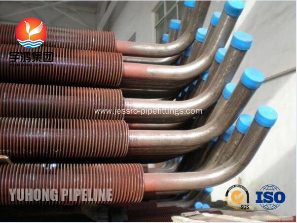 CuNi 90/10 Shape Type Heat Exchanger Fin Tube OD25.4 X 1.5WT L Finned Copper Tubing