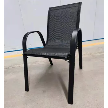 Black Bistro KD Structure Steel Dining Chairs for Mail Order
