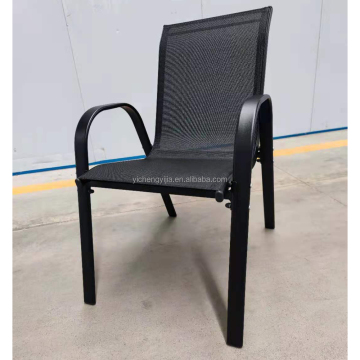 Black Bistro KD Structure Steel Dining Chairs for Mail Order