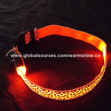 Flashing LED dog collar
