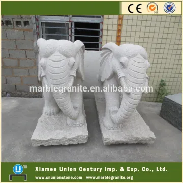 Marble Statues Hand Carved Elephants
