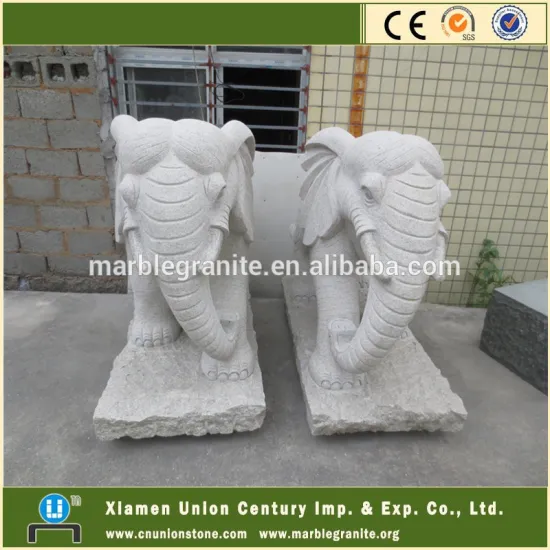 Marble Statues Hand Carved Elephants