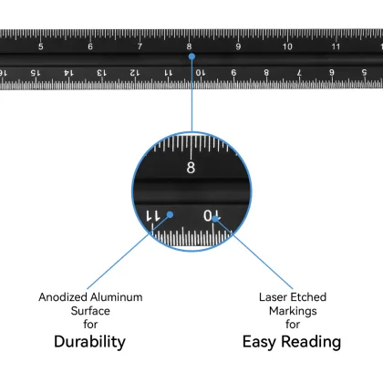 Triangular Architectural Ruler - Aluminum Scale for Engineering Standards